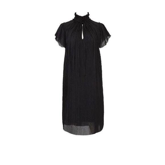 Opening Ceremony Dress Size 2 Pleated Avant Garde High Tie Neck Short Sleeve - Picture 2 of 8